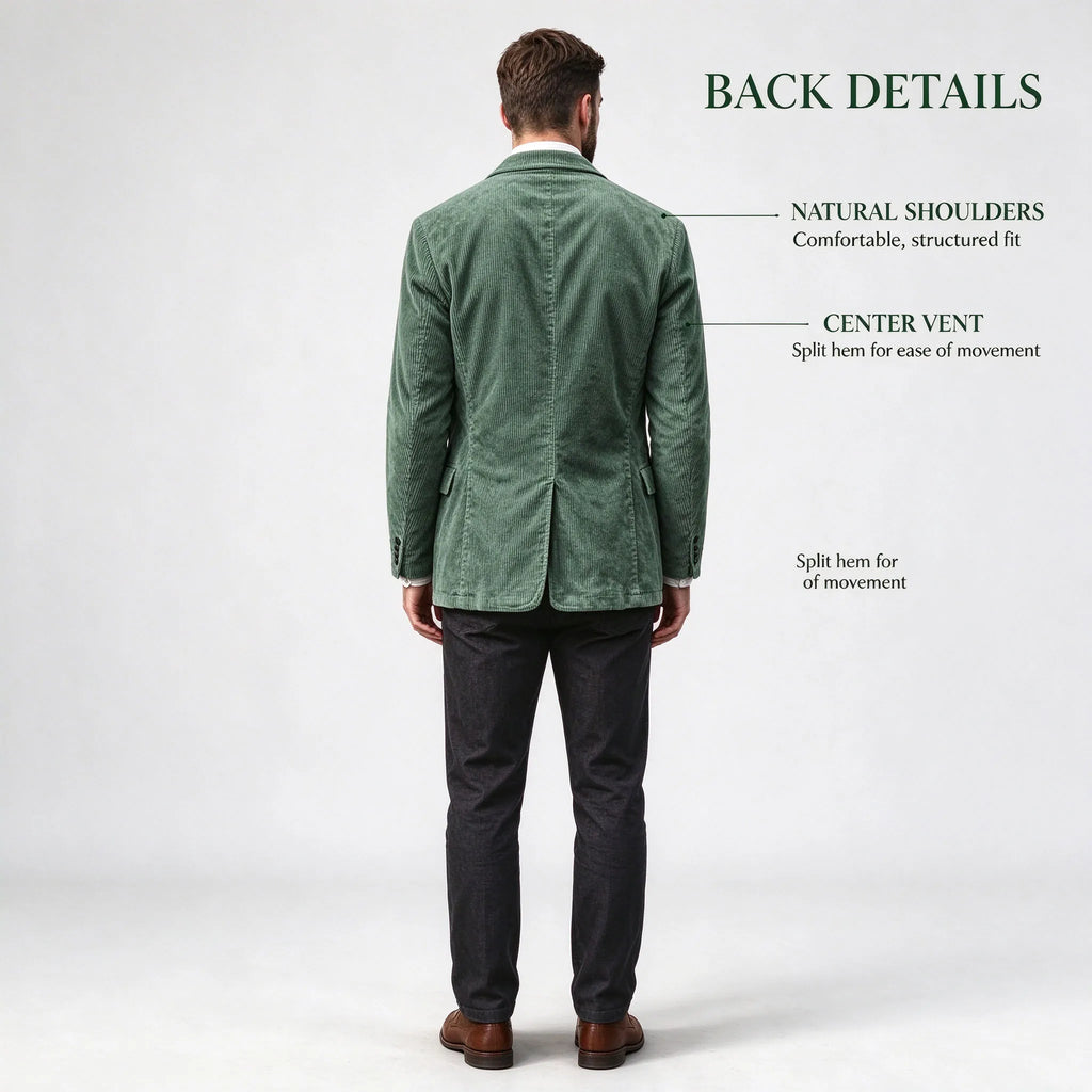 Blazer homme velours côtelé à 3 boutons – CLEVI Paris