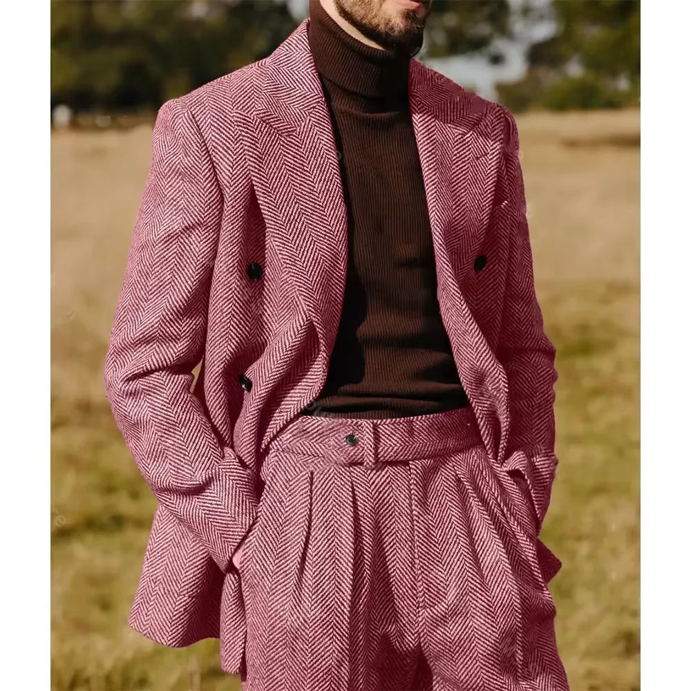 Costume homme à chevrons 2 pièces – CLEVI Paris