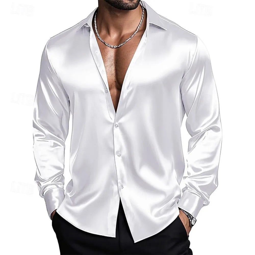 Chemise Homme Unie en Soie et Rayonne – CLEVI Paris