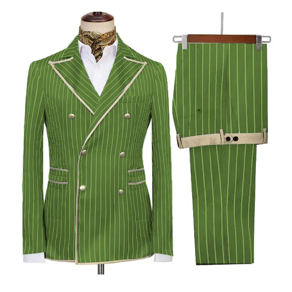 Costume homme rayé 2 pièces – CLEVI Paris