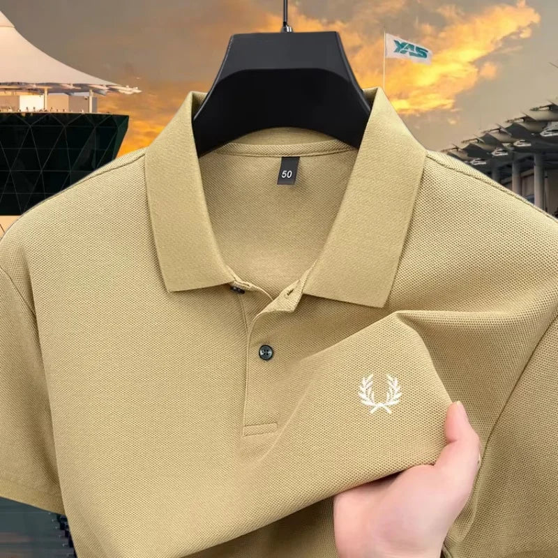 Polo Homme 100% Coton Broderie Épi Slim Fit Anti-Froissage Golf Casual Été M-4XL – CLEVI Paris