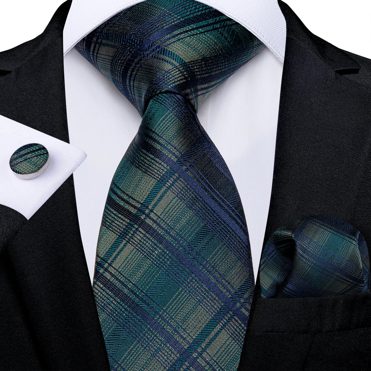 Coffret cravate homme paisley, pochette et boutons – CLEVI Paris