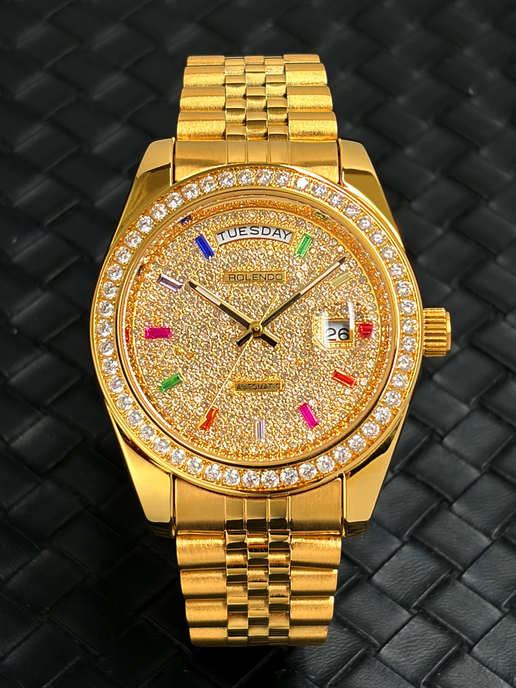 Montre automatique Rolendo 007 dorée – CLEVI Paris