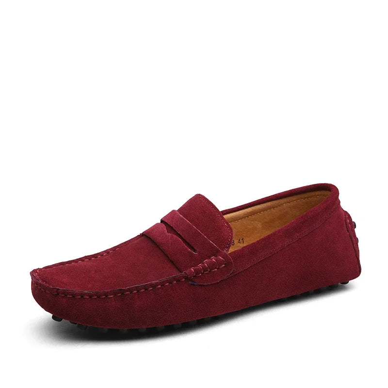 Mocassins Daim Véritable Homme Slip-On Respirants | 10 Coloris, Tailles 38-49 – CLEVI Paris