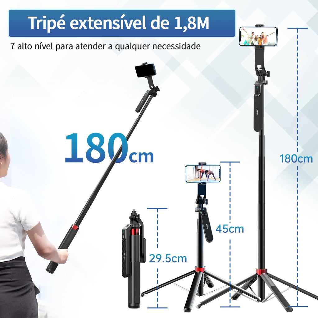 Trépied perche selfie Ulanzi MA09 1,8 m – CLEVI Paris