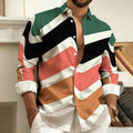 Chemise imprimée homme manches longues – CLEVI Paris