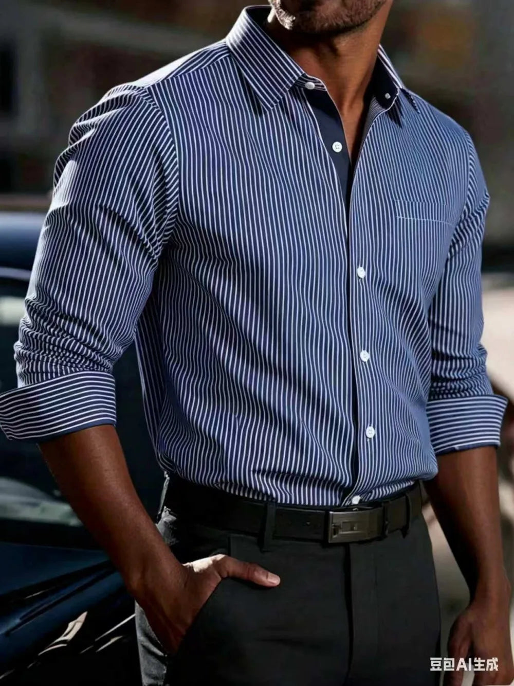Chemise homme rayée élégante – CLEVI Paris