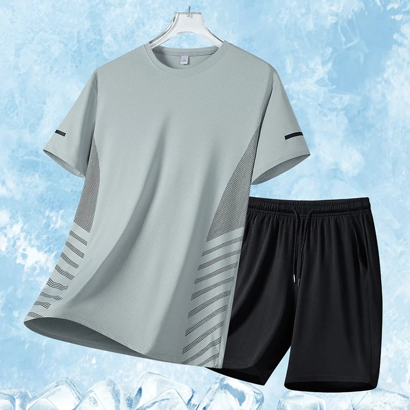Ensemble Survêtement Homme 2 Pièces Col Rond Manches Courtes – CLEVI Paris