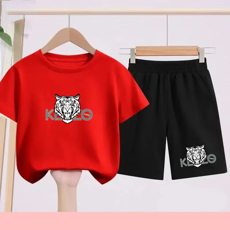 Ensemble enfant imprimé à col rond – CLEVI Paris