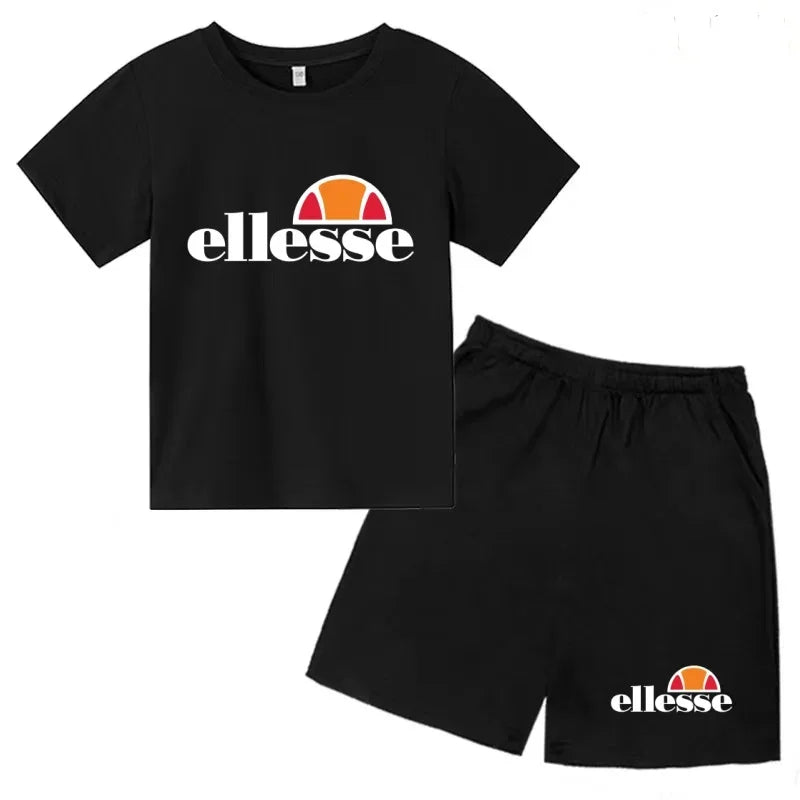 Ensemble enfant imprimé T-shirt et short – CLEVI Paris