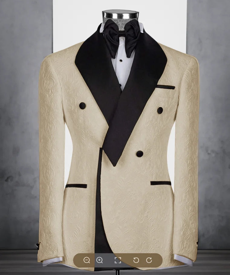 Costume homme fleuri 2 pièces, coupe droite – CLEVI Paris