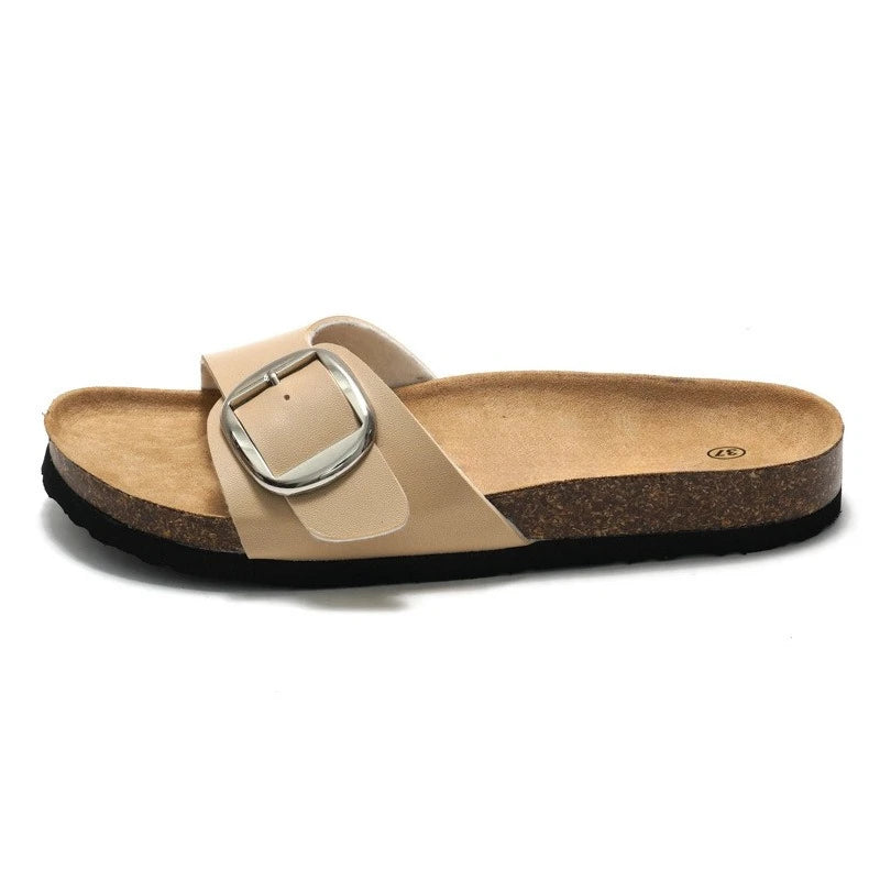 Sandales femme plates sans plateforme – CLEVI Paris