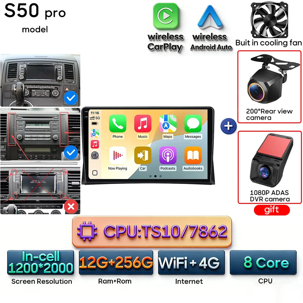 Autoradio Android 9″ VW Multivan T5 – CLEVI Paris