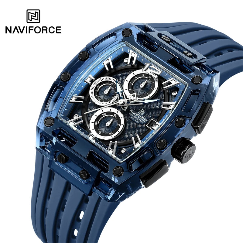 Montre Sport Chronographe NAVIFORCE Homme Silicone 5 Bar – CLEVI Paris