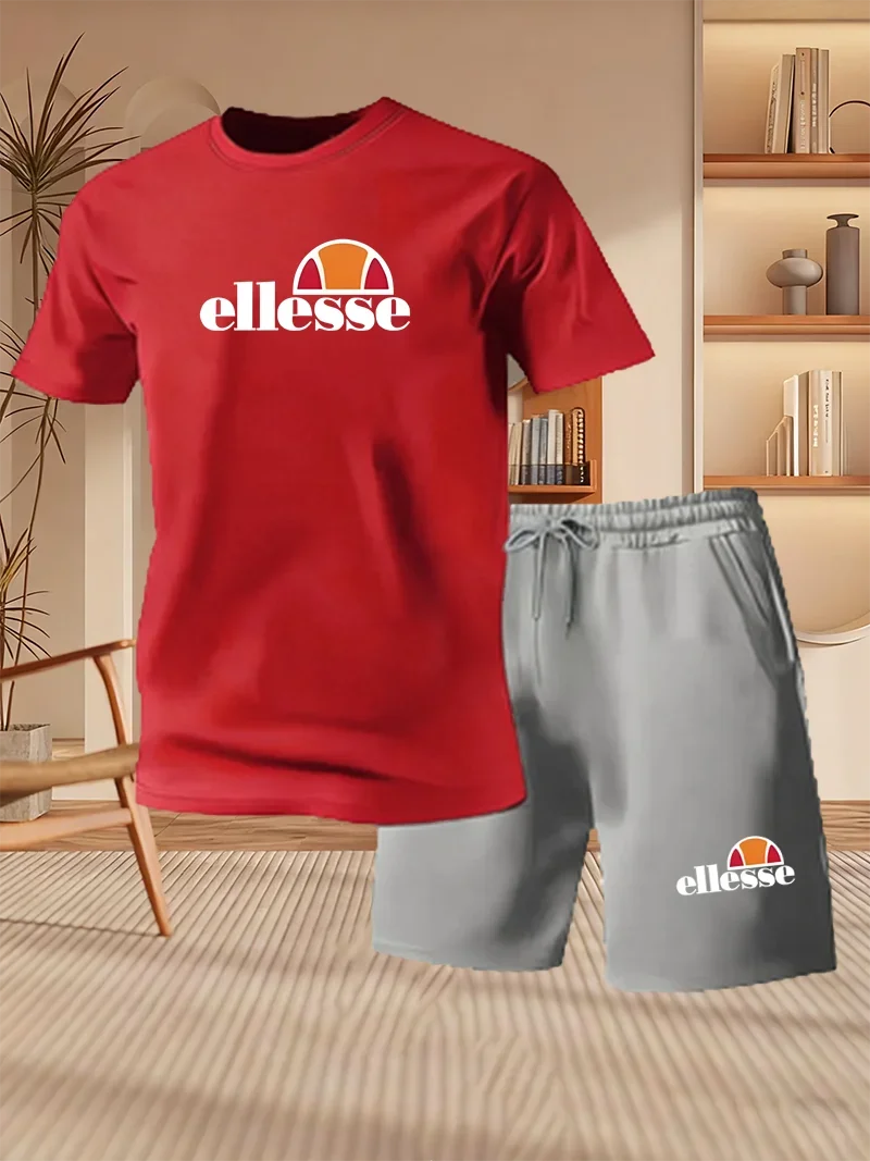 Ensemble homme d’été en polyester à col rond – CLEVI Paris