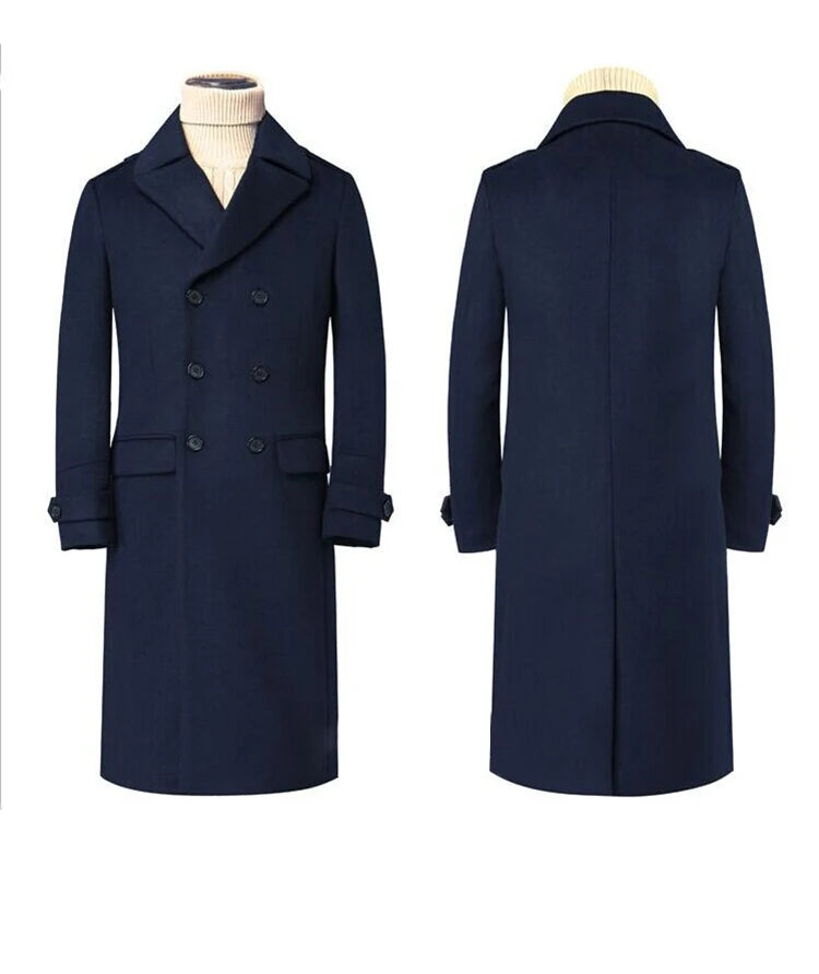 Manteau long croisé homme – CLEVI Paris