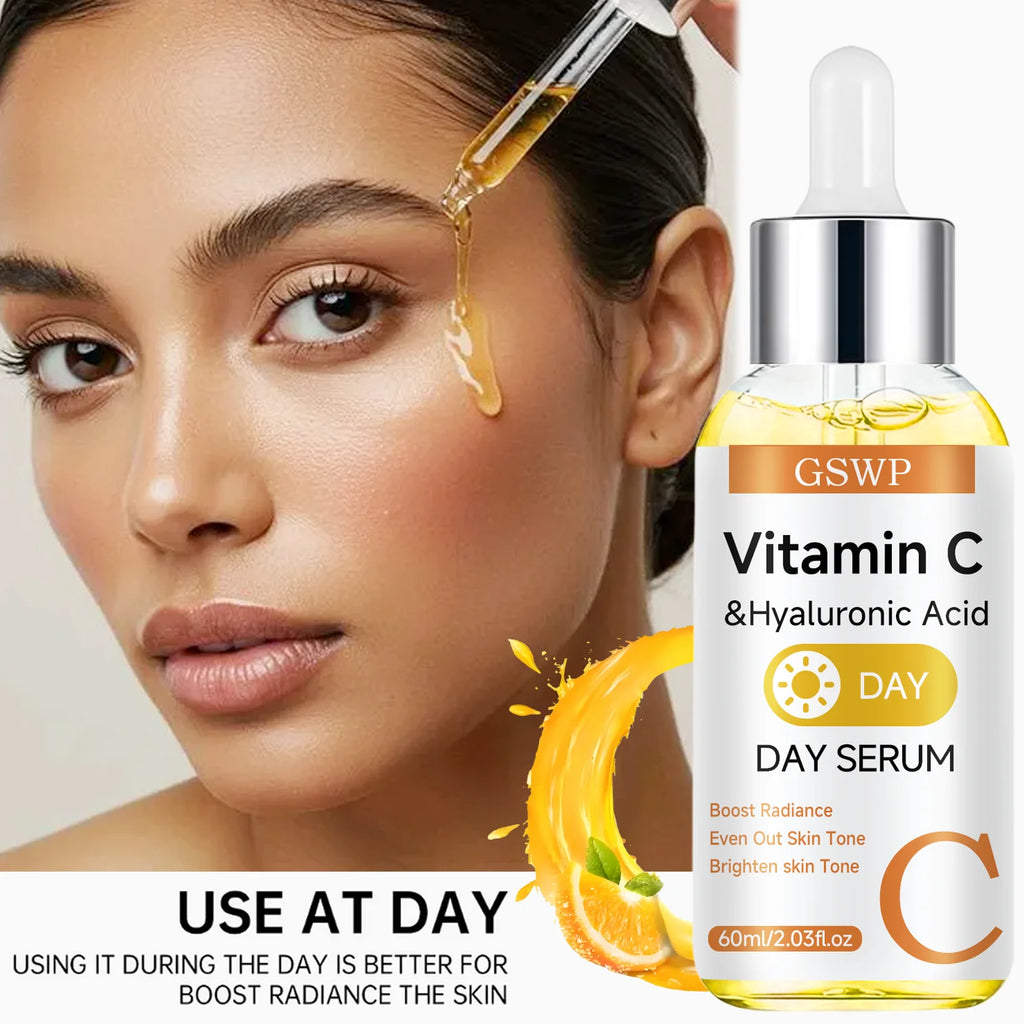 Sérum Jour & Nuit GSWP – Vitamine C, Rétinol & Acide Hyaluronique – Hydratant, Raffermissant & Éclaircissant – CLEVI Paris