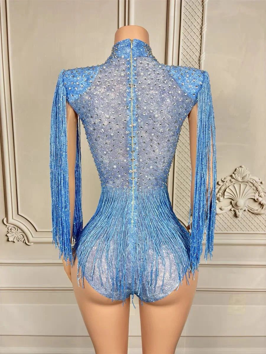 Costume de danse latine à franges femme – CLEVI Paris