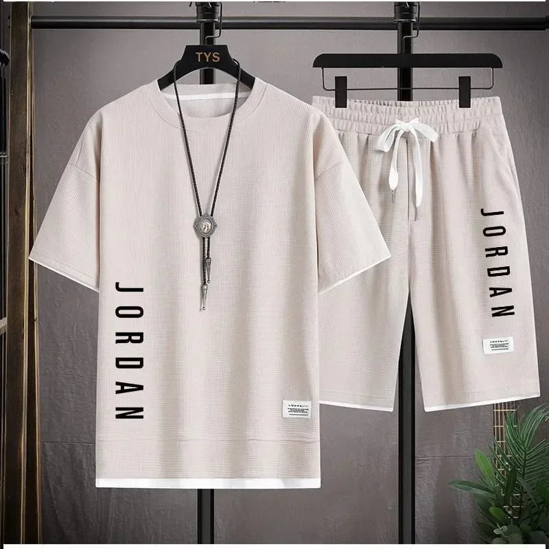 Ensemble homme imprimé avec short à cordon – CLEVI Paris