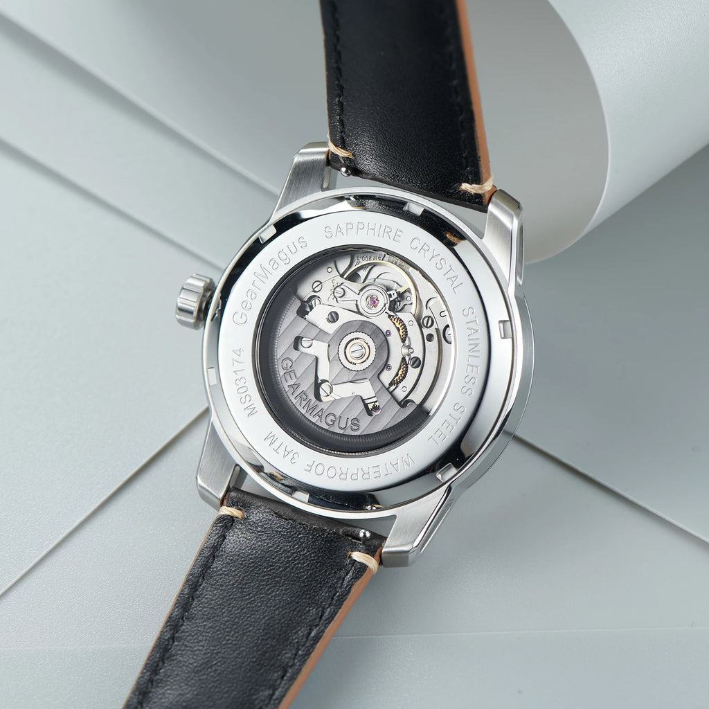 Montre Homme Automatique Aiguilles Télescopiques Calibre Suisse SW200 Oblvlo x GearMagus OBL-MGS – CLEVI Paris