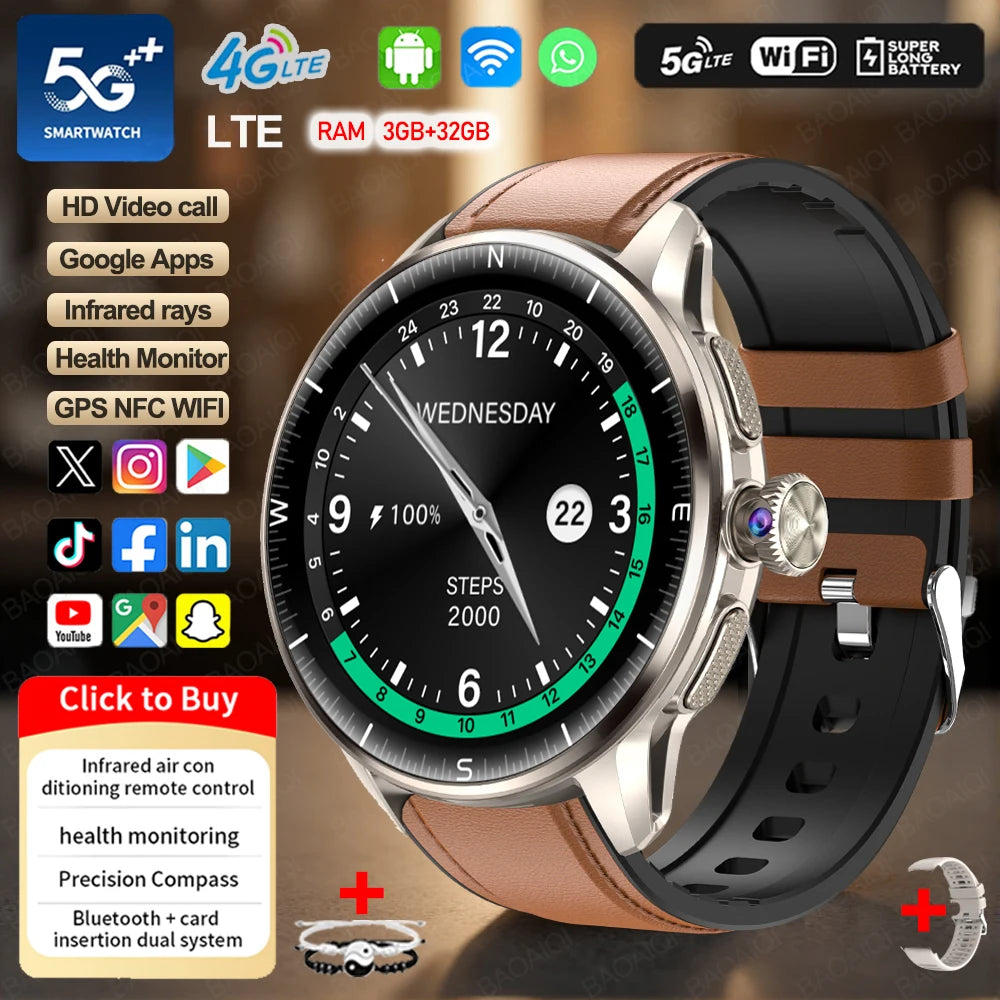 Montre connectée 4G AMOLED GPS 32 Go – CLEVI Paris