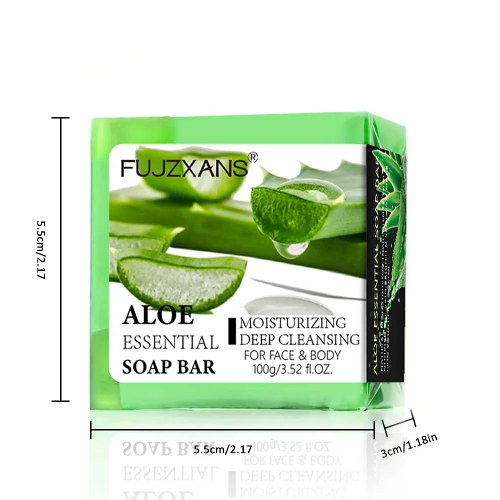Savon Artisanal Aloé Vera FUJZXANS – Nettoyant & Hydratant Visage & Corps – CLEVI Paris