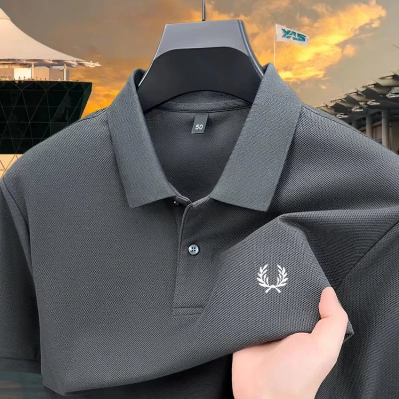 Polo Homme 100% Coton Broderie Épi Slim Fit Anti-Froissage Golf Casual Été M-4XL – CLEVI Paris