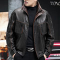 Blouson homme en cuir de vachette noir – CLEVI Paris