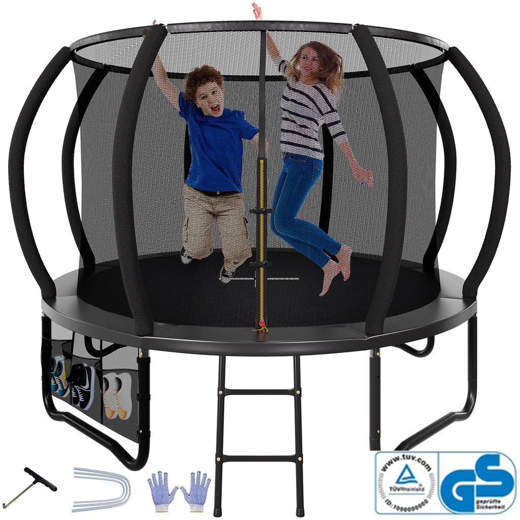 Trampoline de jardin 305 cm avec filet – CLEVI Paris