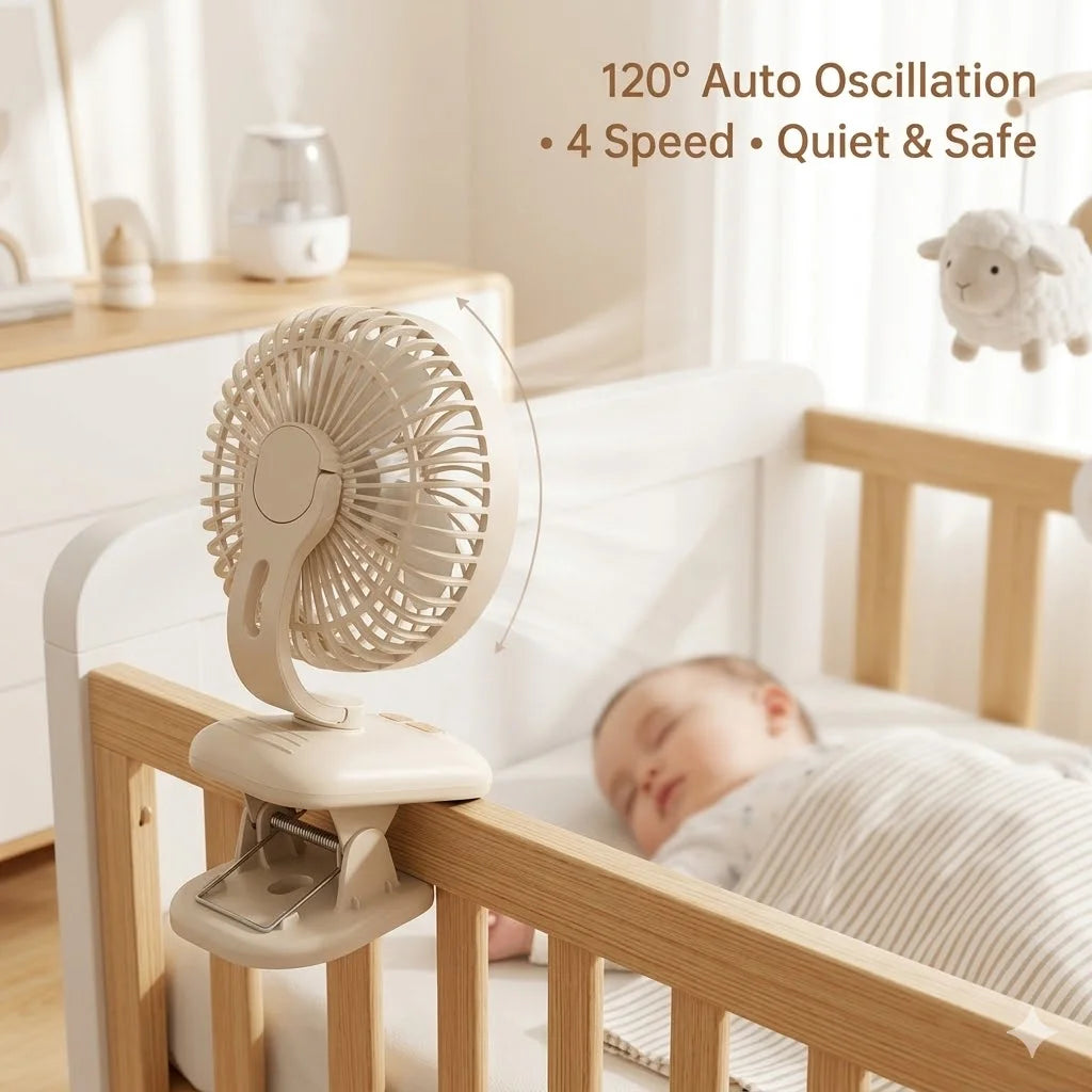 Ventilateur à pince oscillant F168 – CLEVI Paris