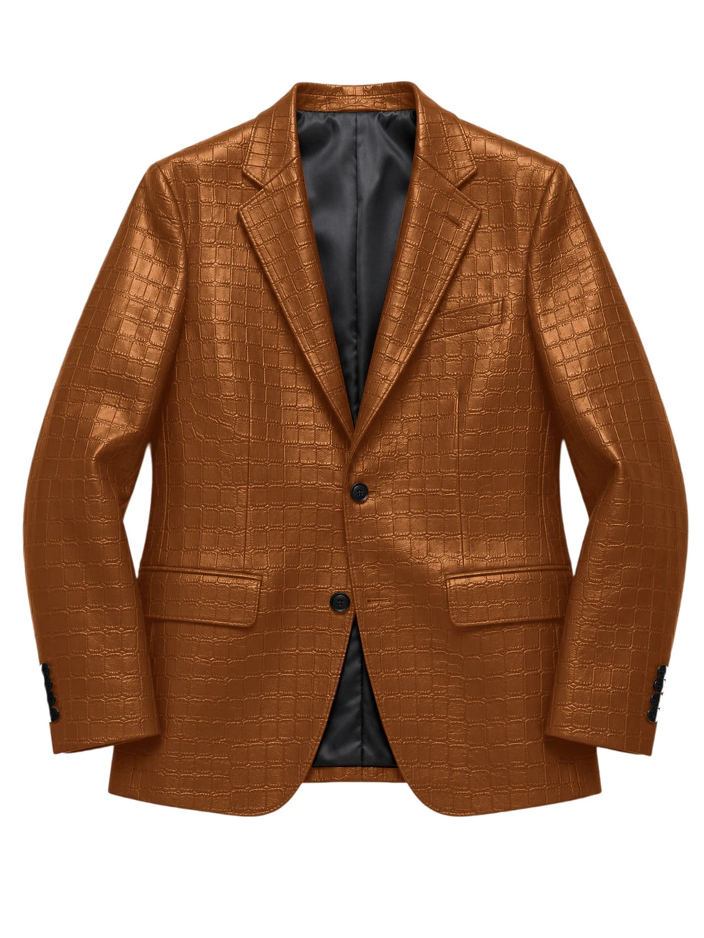 Blazer homme simili cuir crocodile à 2 boutons – CLEVI Paris