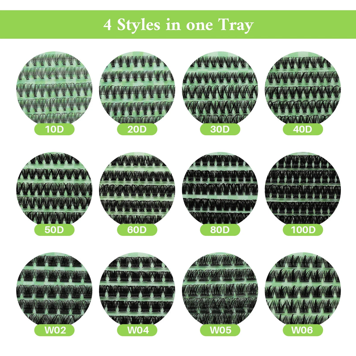 Cils en grappes DIY Lashsun, courbure D – CLEVI Paris