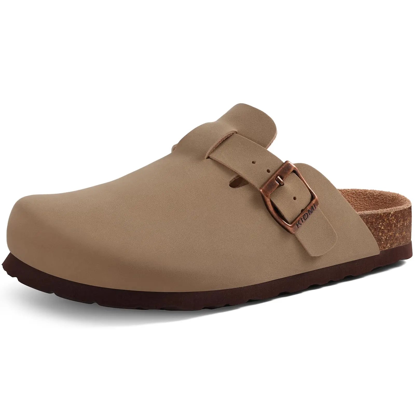 Mules Suède Boucle Métal Semelle Liège Soutien de Voûte | Mixte EU 36-46