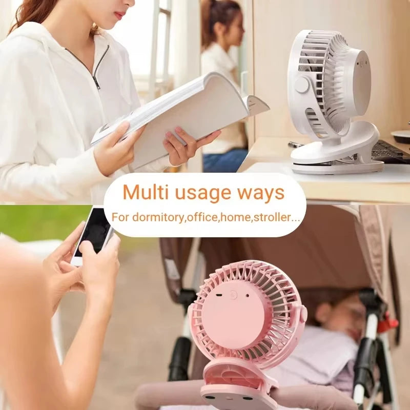 Ventilateur de table rechargeable 10000 mAh – CLEVI Paris
