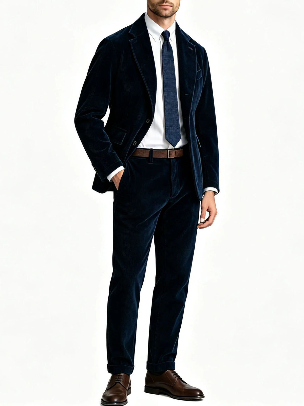 Costume homme 2 pièces en velours côtelé – CLEVI Paris