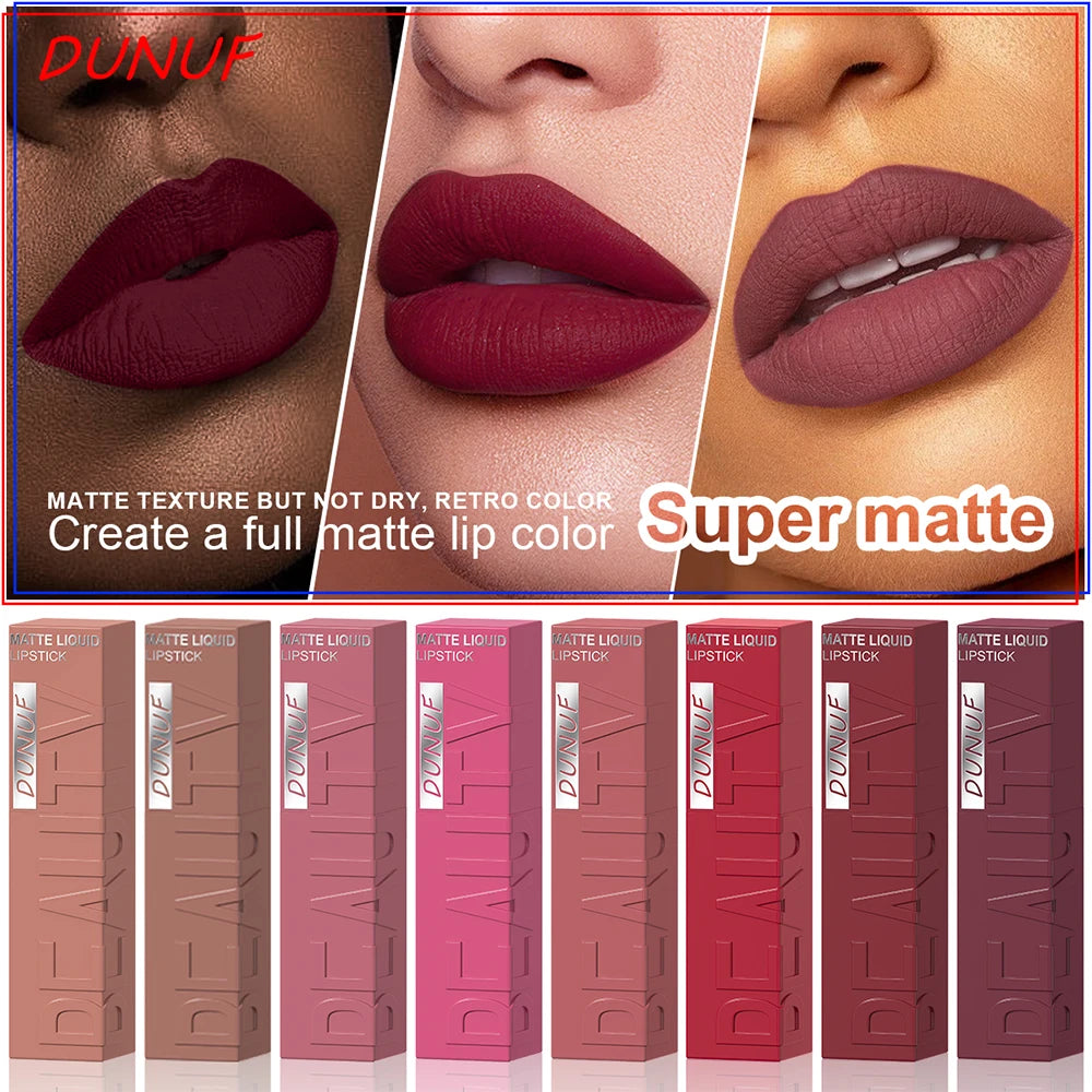 Gloss Lèvres Mat Velvet Tube Carré Waterproof Longue Tenue 8 Teintes – CLEVI Paris