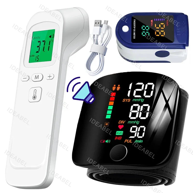 Tensiomètre Poignet LCD Rechargeable Vocal Auto 18 Designs – CLEVI Paris