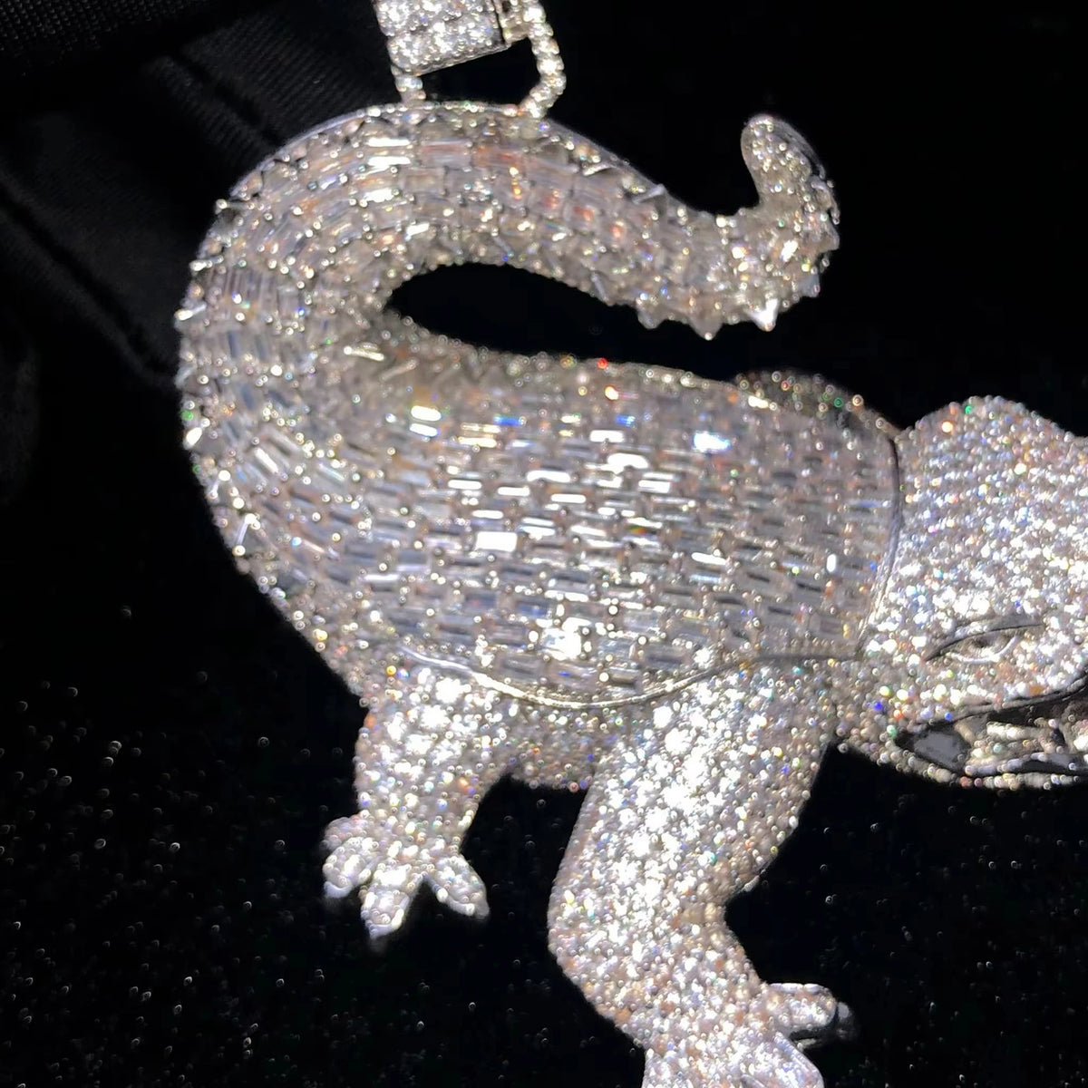 Pendentif Crocodile 3D Iced Out Zircon Hip Hop – CLEVI Paris