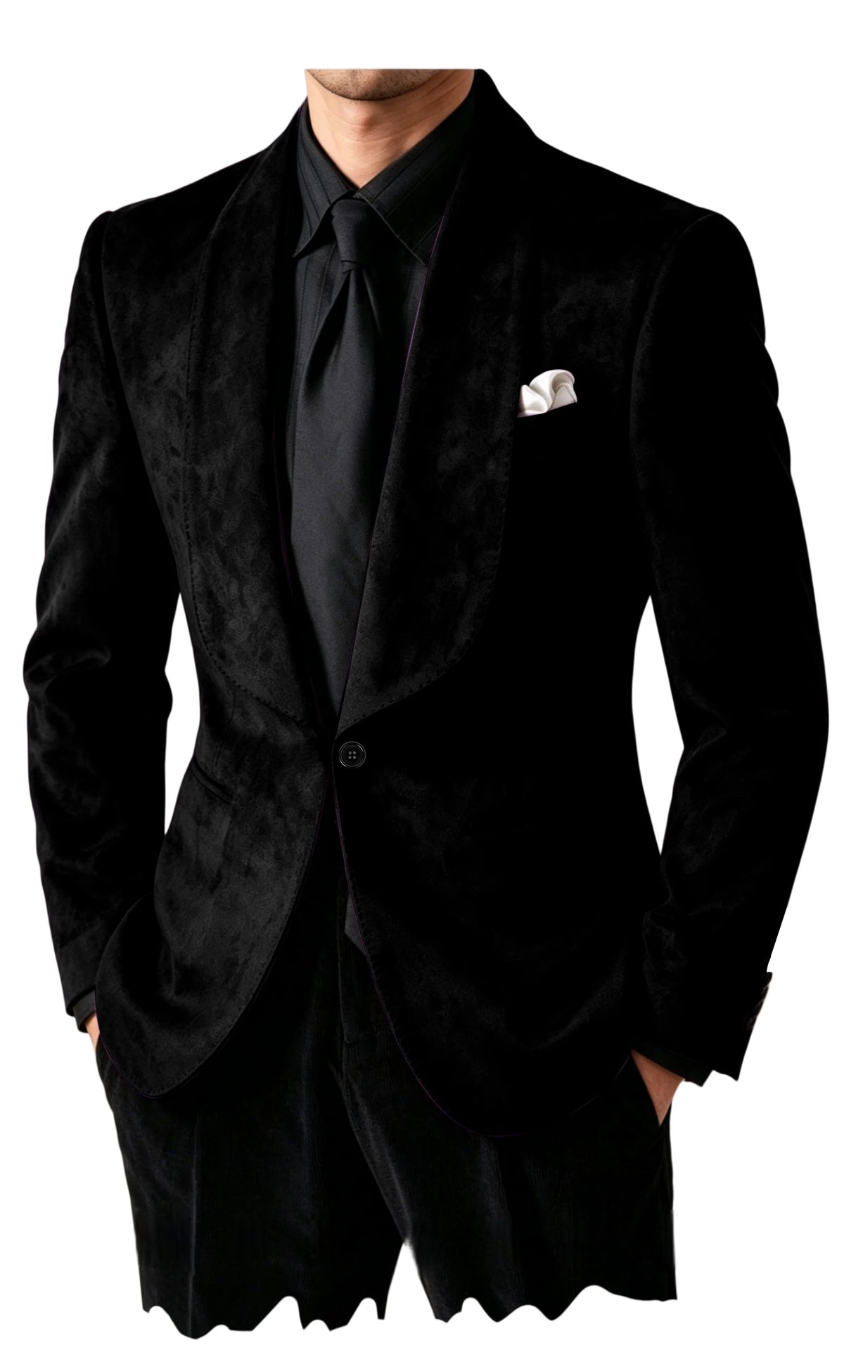 Blazer homme en suédine col châle – CLEVI Paris