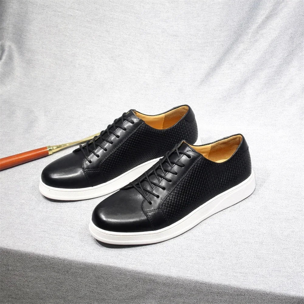 Sneakers Homme en Cuir de Vache à Lacets – CLEVI Paris