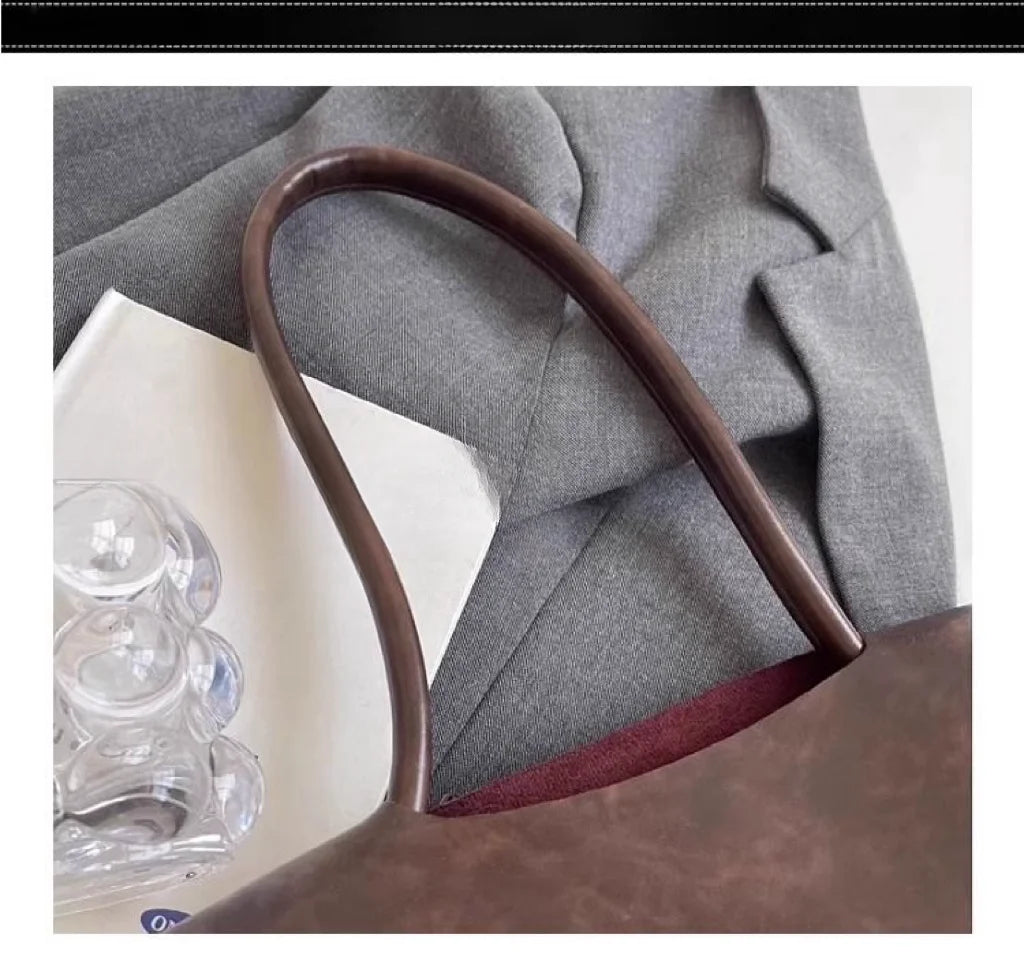 Sac Rabat PU Souple Grande Capacité Femme Épaule & Croisé Vintage – CLEVI Paris