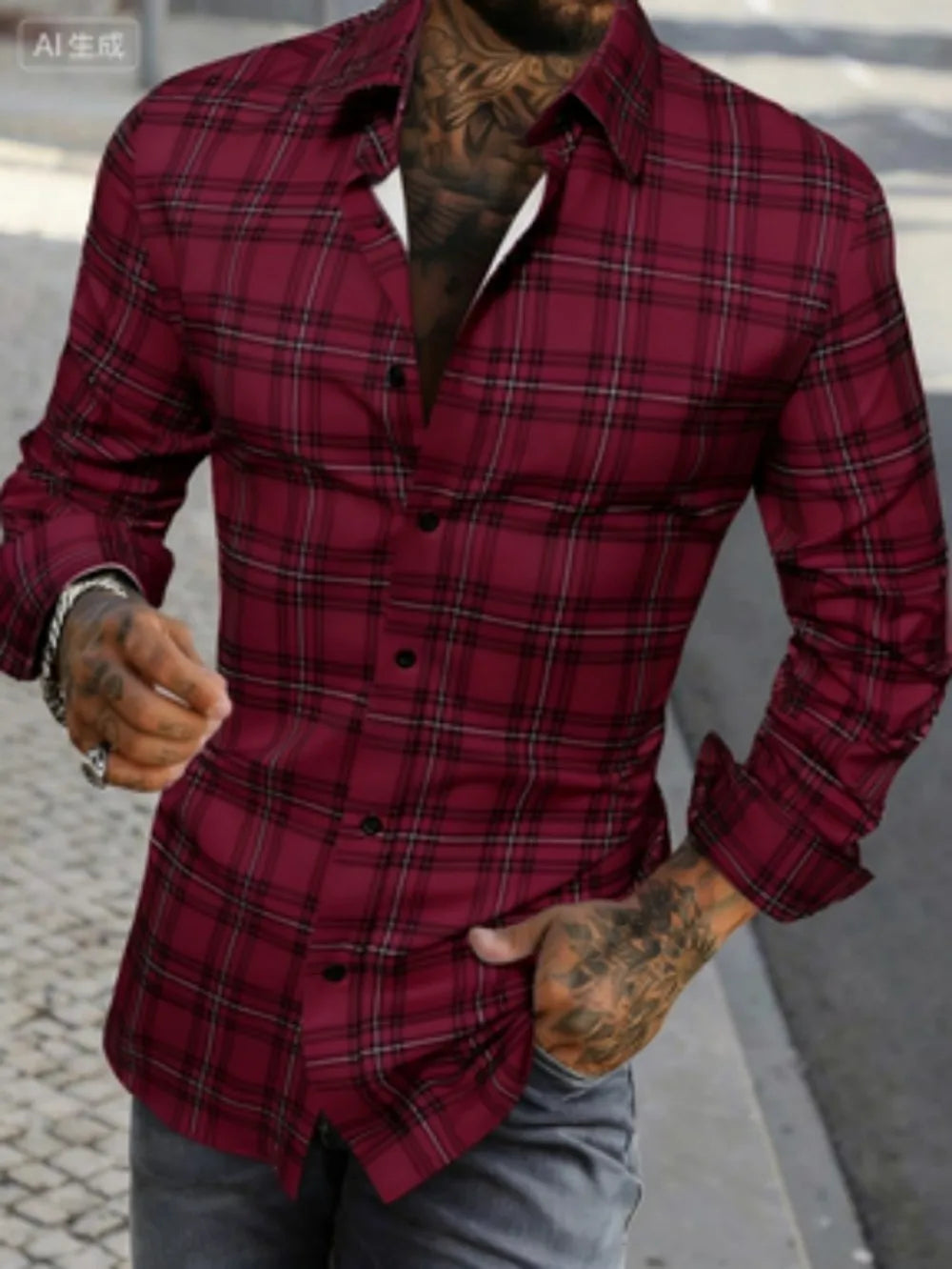 Chemise homme à carreaux en soie – CLEVI Paris