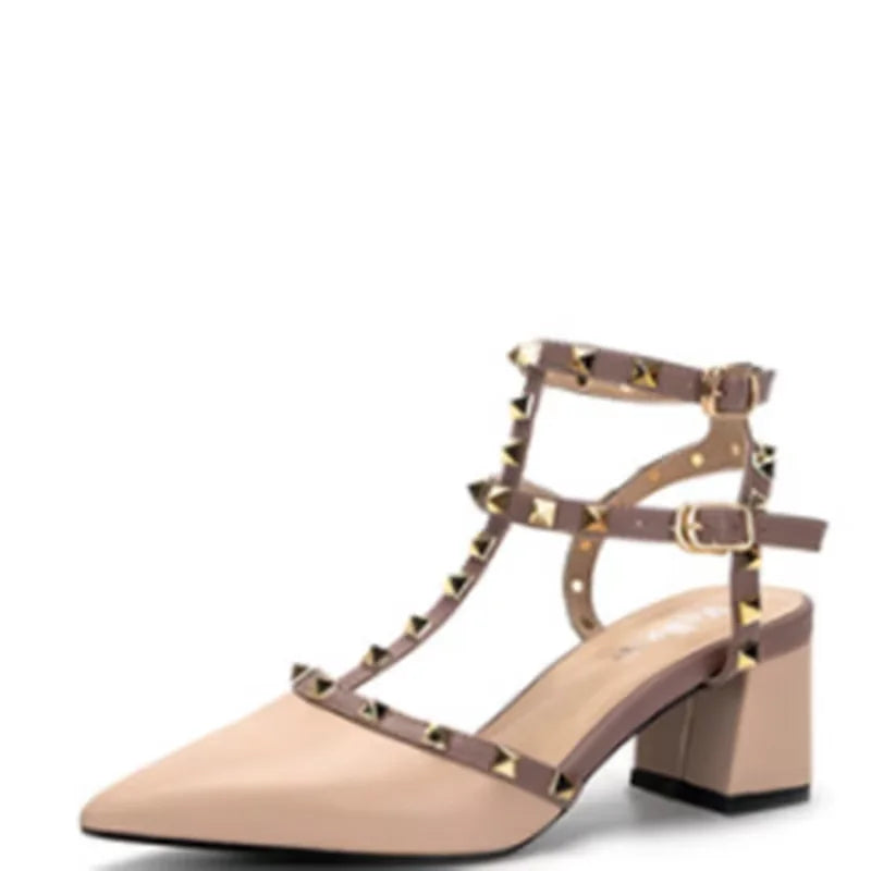Escarpins Bride T-Strap Talon Carré 5,5cm Cuir Verni Femme – CLEVI Paris