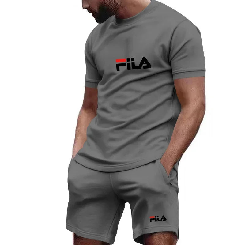 Ensemble Homme Jogging Outdoor T-Shirt Séchage Rapide + Short Sport Poches – CLEVI Paris