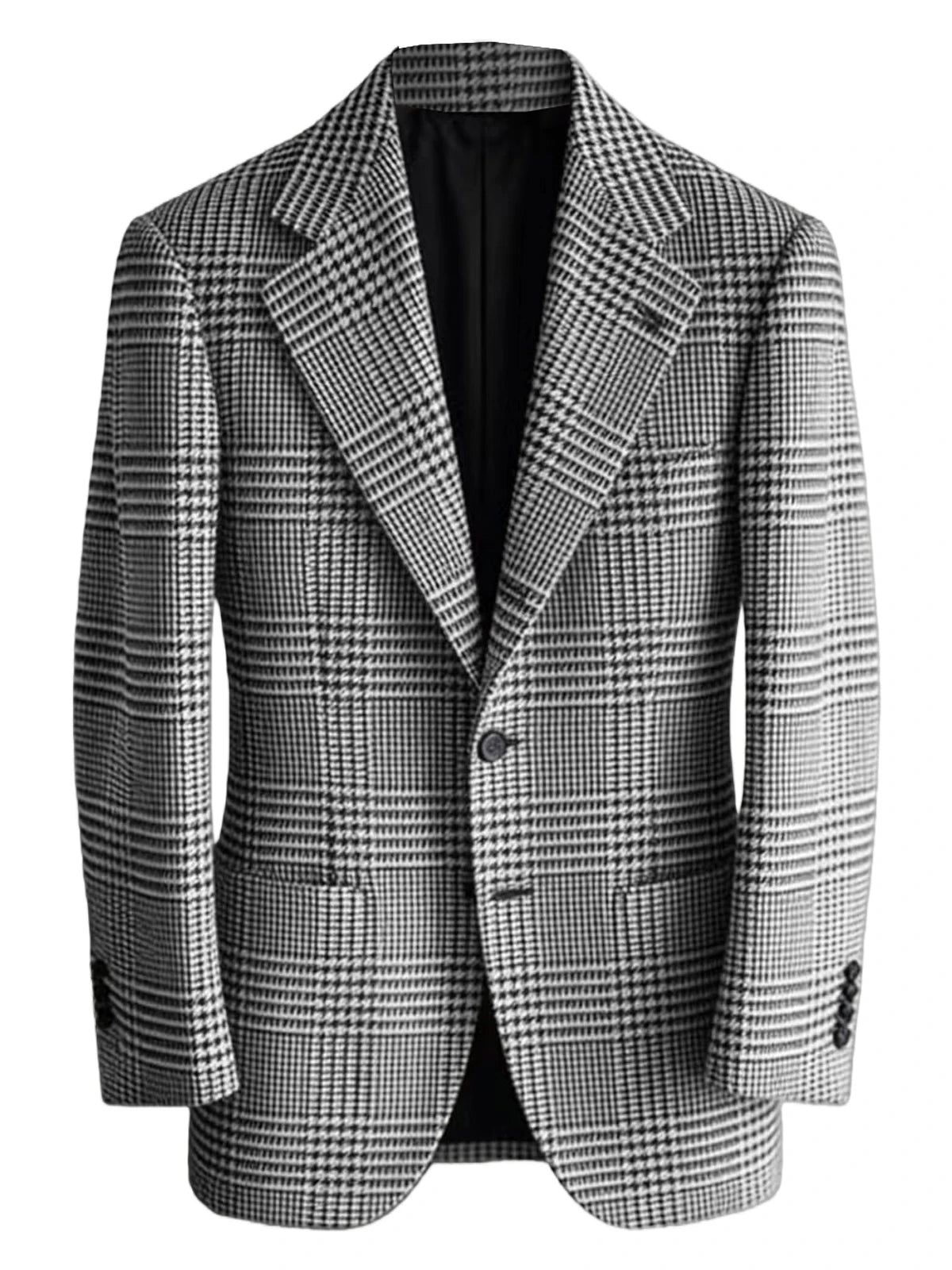 Blazer homme à carreaux en laine mélangée – CLEVI Paris