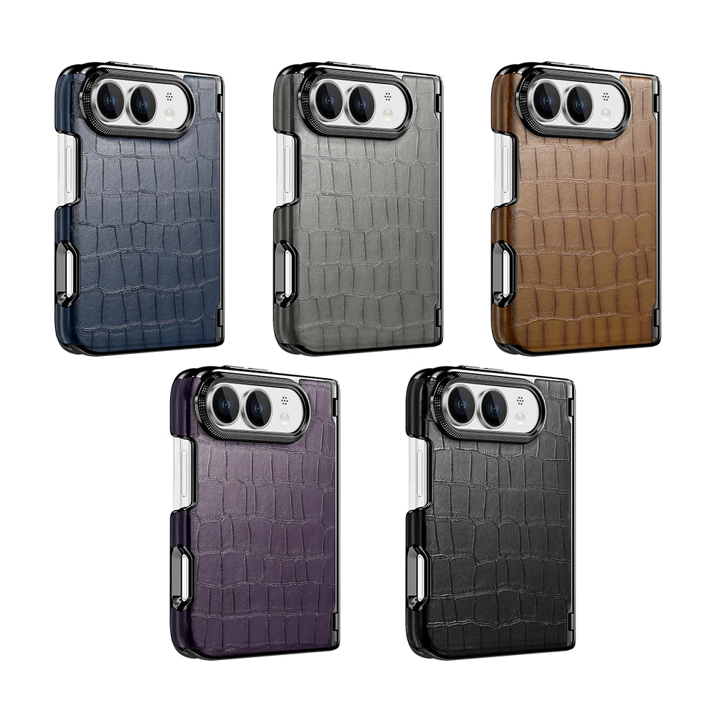 Coque iPhone Duo motif crocodile en simili – CLEVI Paris