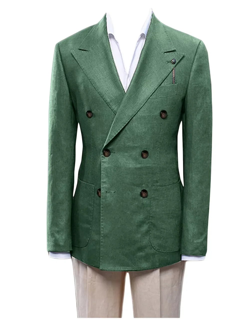 Blazer croisé lin et coton homme – CLEVI Paris