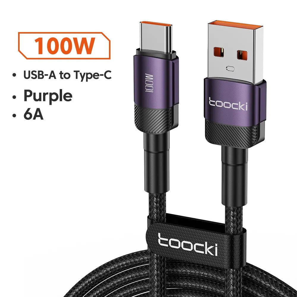 Câble Toocki Charge Rapide USB-C Lightning 60W 100W Tressé – CLEVI Paris