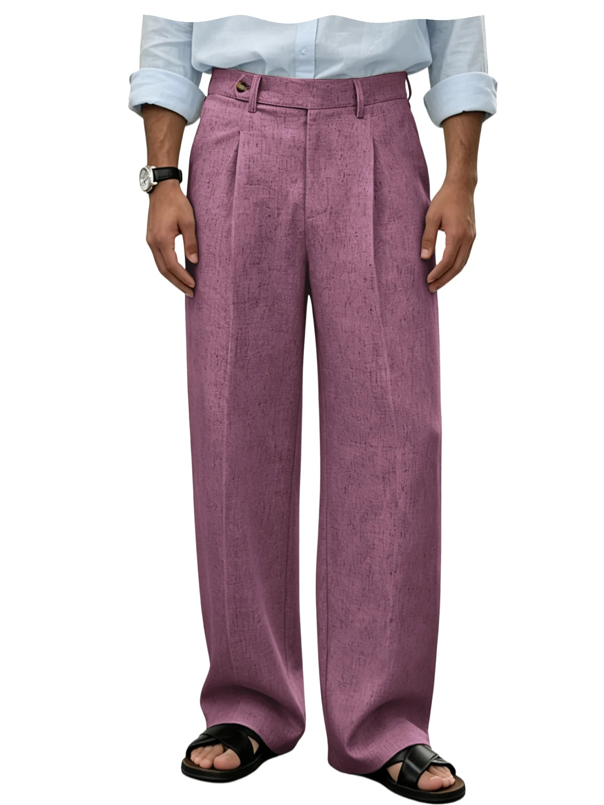 Pantalon homme en lin coupe ample – CLEVI Paris