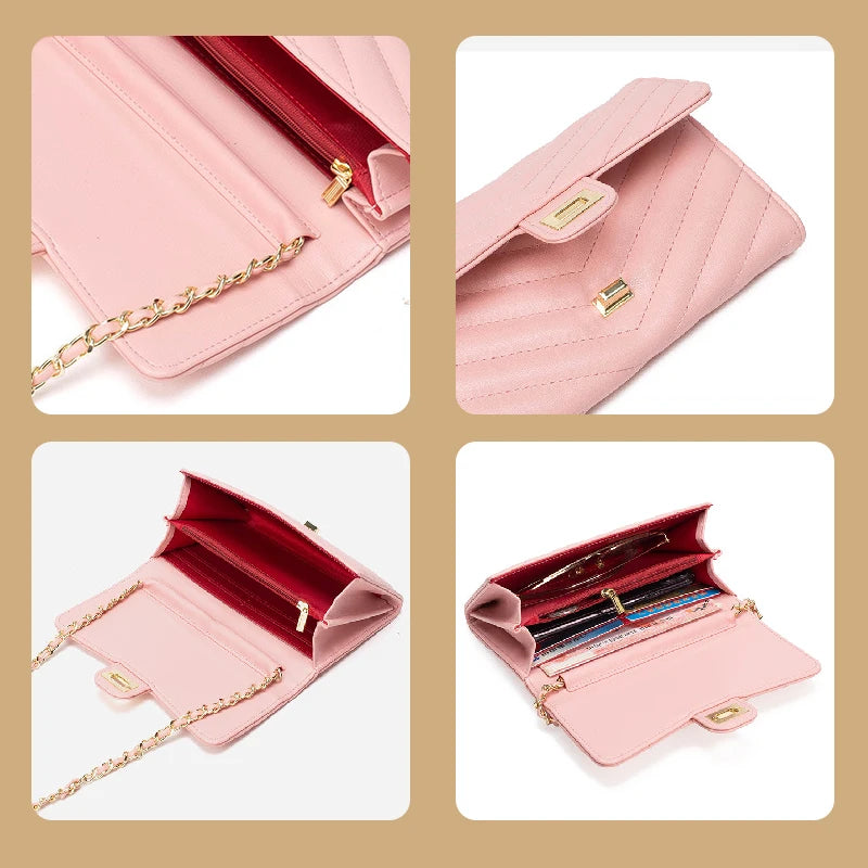 Sac Bandoulière Femme Motif V Grande Capacité 6 Coloris Poche Zipée – CLEVI Paris